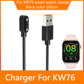 100cm Magnetic USB Charging Cable Stand Smart Watch Chargers Cord for KW76